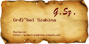 Grébel Szabina névjegykártya
