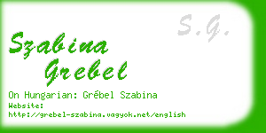 szabina grebel business card
