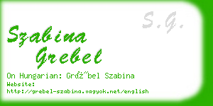 szabina grebel business card